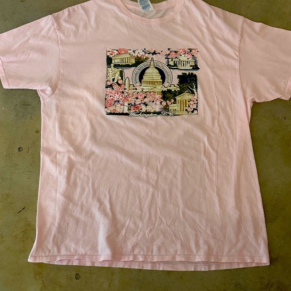 Vintage Y2K Pink Washington DC Short Sleeve - Picture 1 of 5